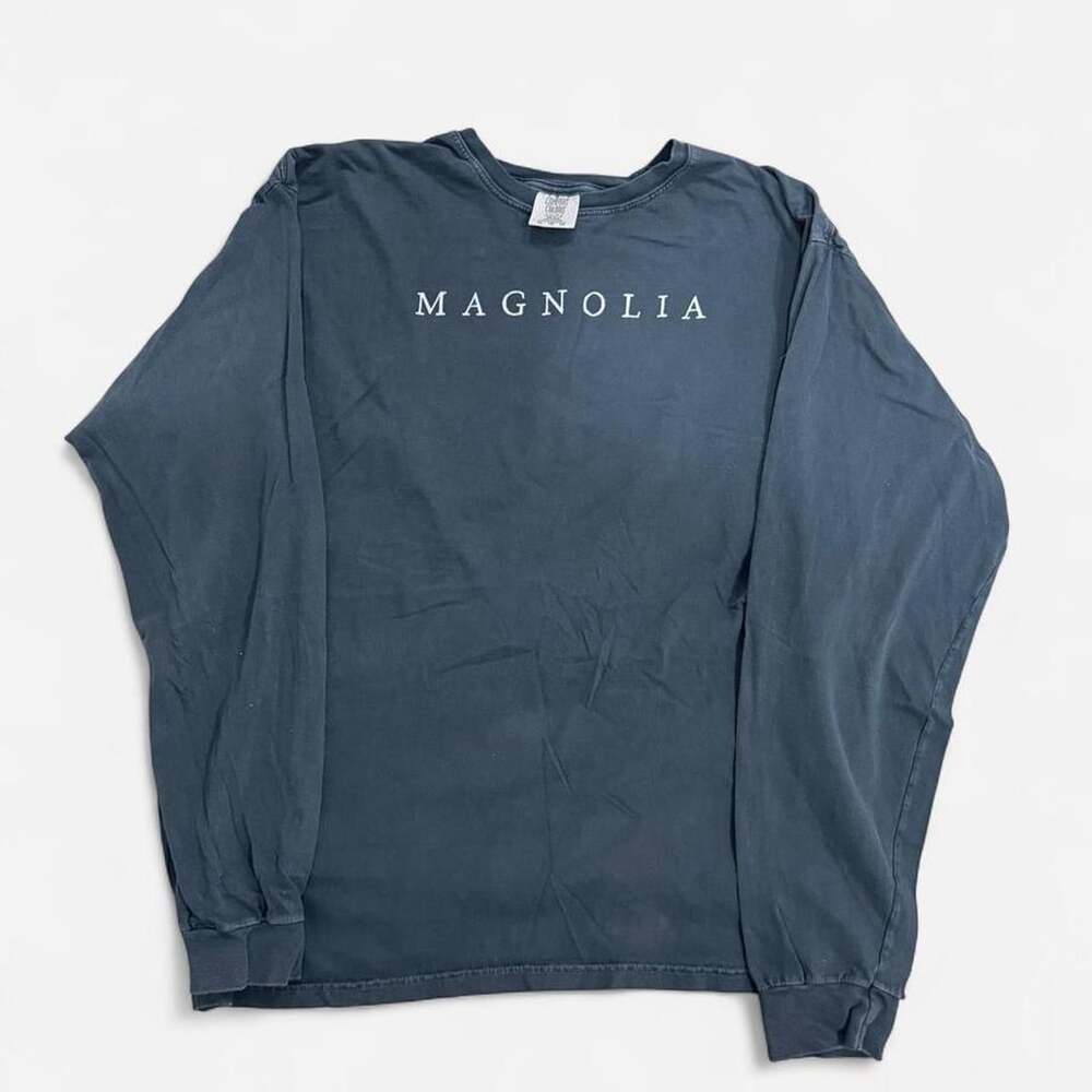 Comfort Colors Magnolia Long Sleeve T-Shirt Size XL Blue